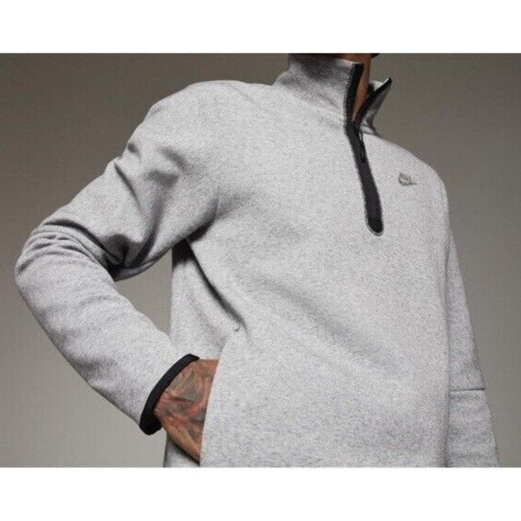 Nike Sportswear Tech Fleece Men's 1/2-Zip Top Heather Grey size Large - Picture 2 of 8